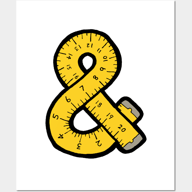 Ampersand Measuring Tape Wall Art by evannave